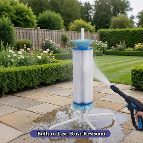 NANABIMIC holds cartridges securely for hands-free scrubbing.