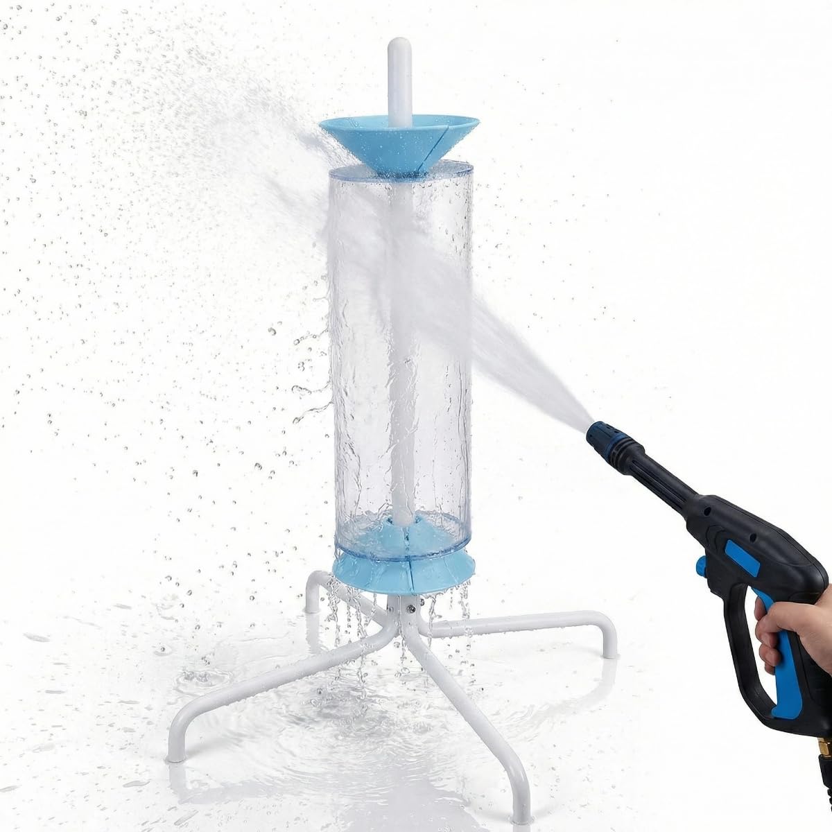 NANABIMIC pool filter cleaner stand fits 3–6 inch cartridges for efficient cleaning.