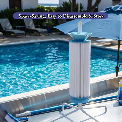 NANABIMIC stand supports 1.1 inch inner bore for spa and hot tub cartridges.
