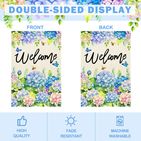 Nanafast hydrangea bees butterflies closeup captures seasonal garden charm.