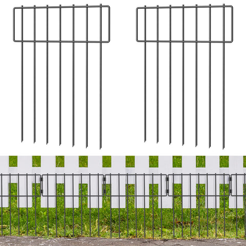 NANANARDOSO barrier fence panel with 12in width and 16.7in height protecting garden edges