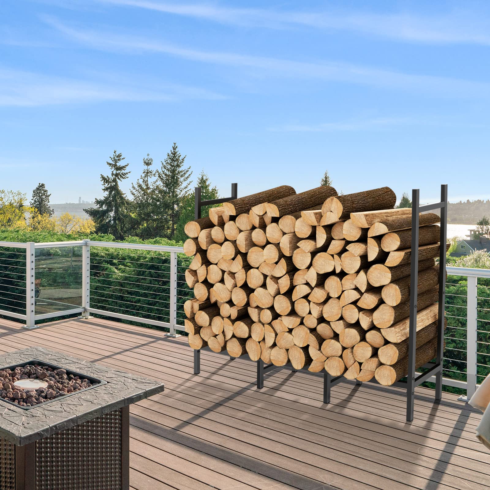 NANANARDOSO cradle holds kindling and logs neatly.