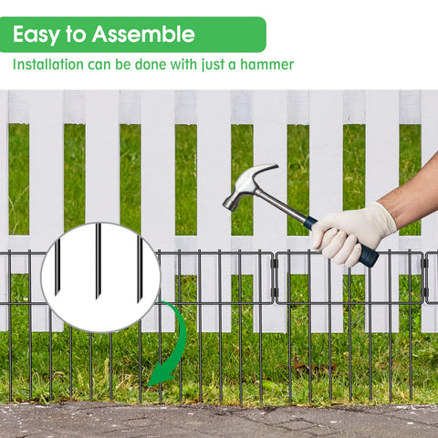 NANANARDOSO no-dig fence panel ready for quick, tool-free installation