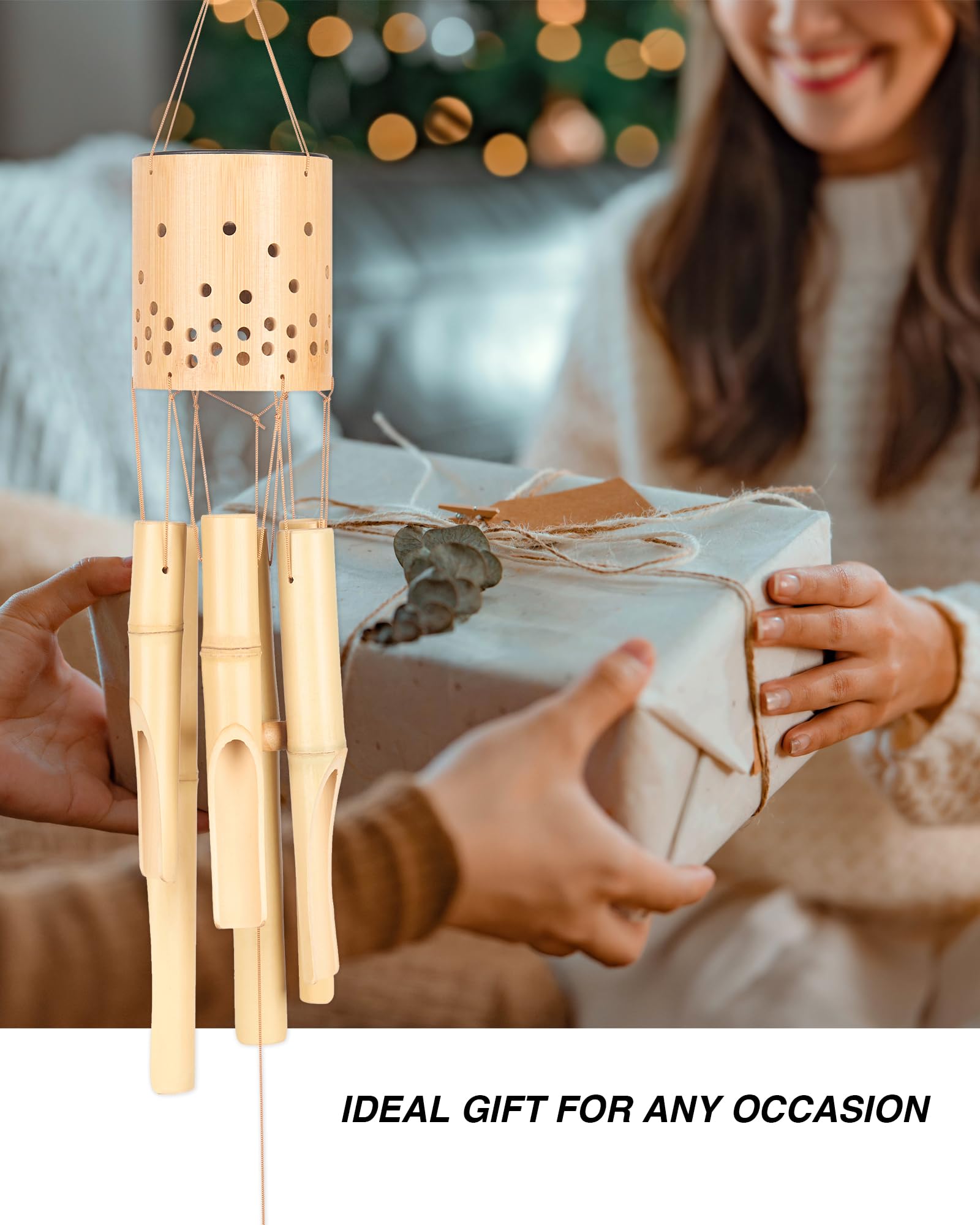 Nanatoc wind chimes with easy-hang S-hook for quick setup