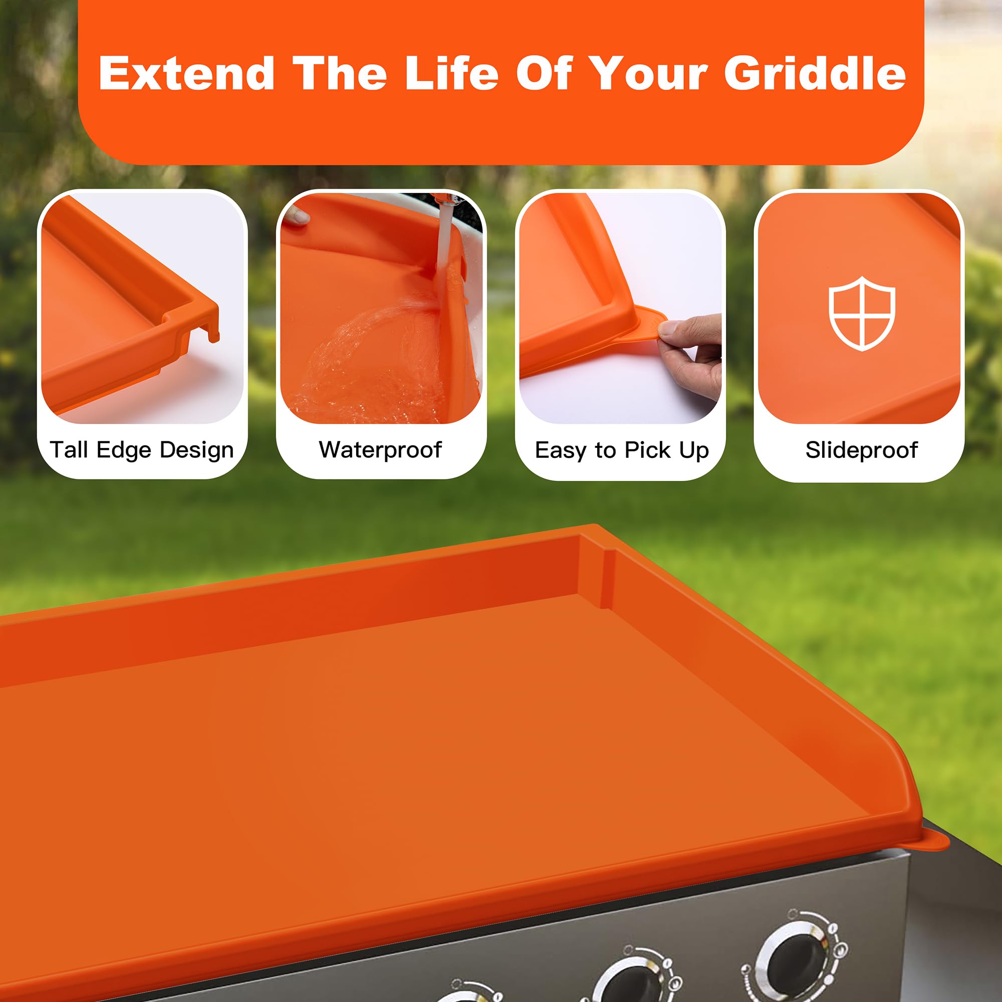 NancyL mat placed over griddle to protect from moisture and debris