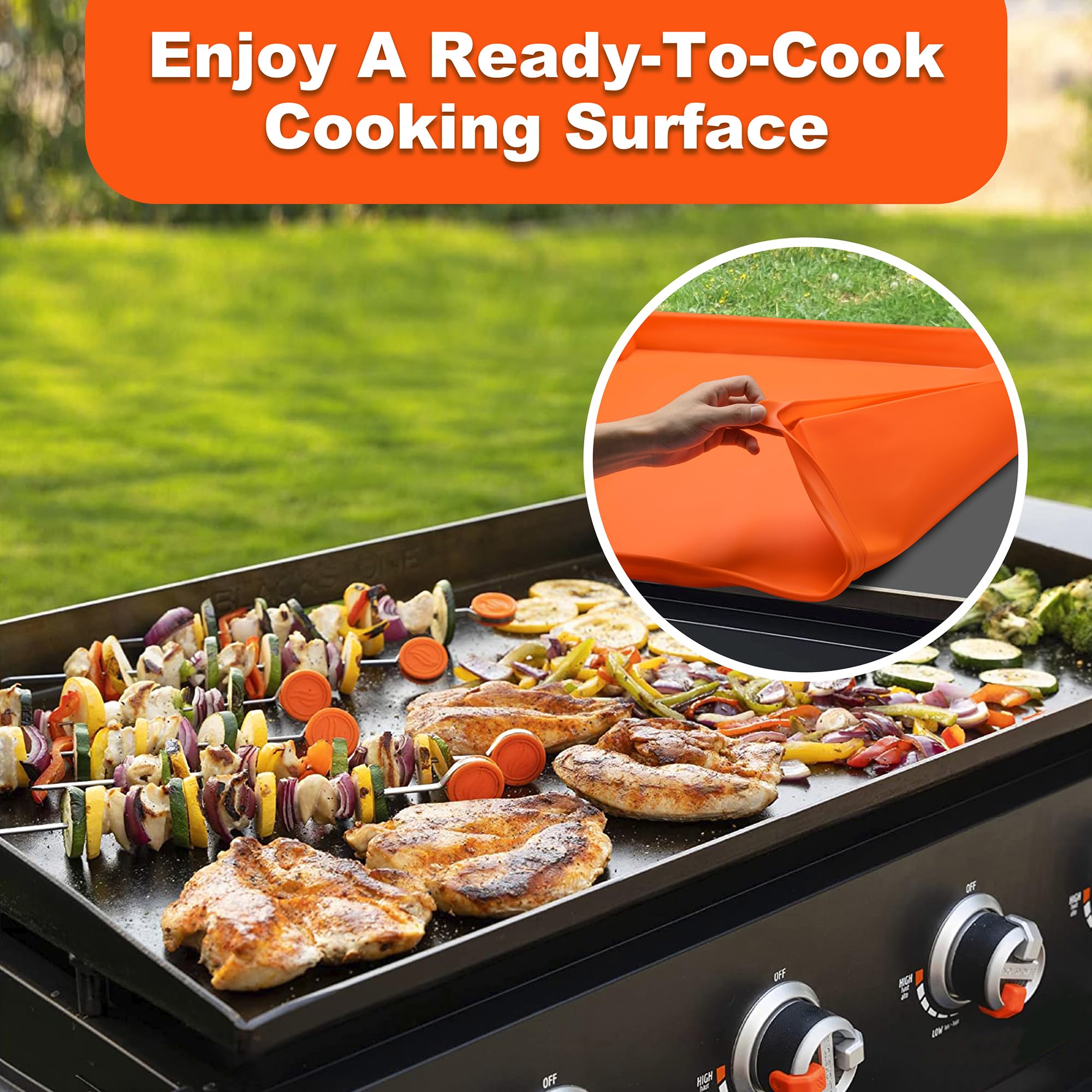 NancyL silicone griddle cover is dishwasher-safe and easy to clean after cooking