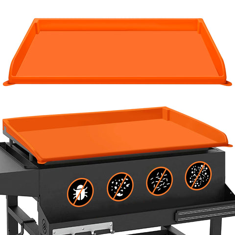 NancyL silicone griddle cover with full-edge design protects Blackstone 28XL from dust
