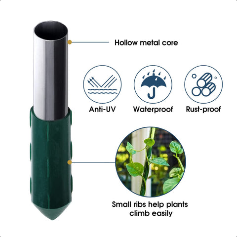 NANOPRETTY stake with green anti-UV coating resists rust and weathering