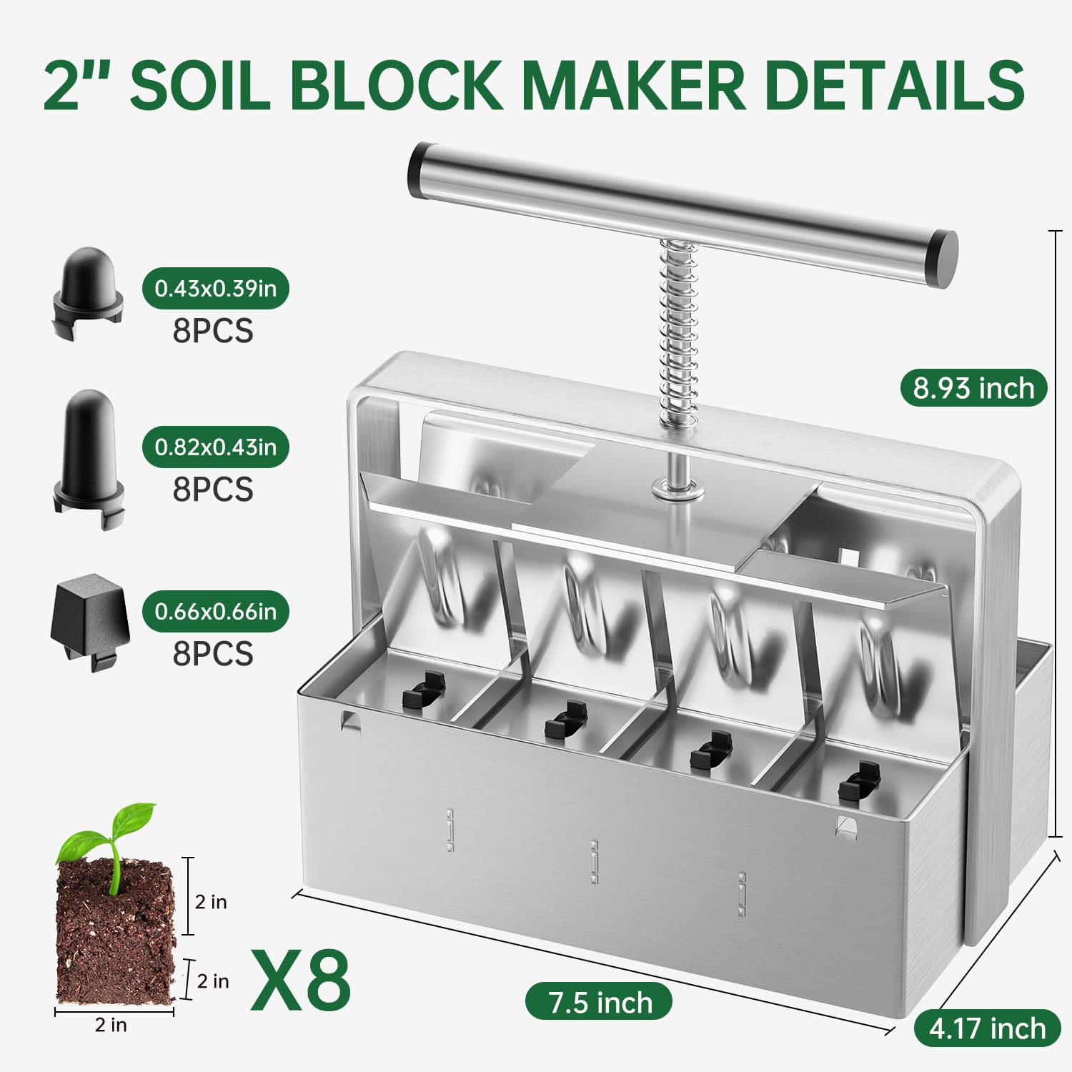 Nanovi 3 seed pin sizes enable precise seed placement in blocks.