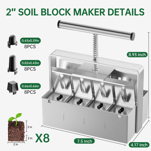 Nanovi 3 seed pin sizes enable precise seed placement in blocks.