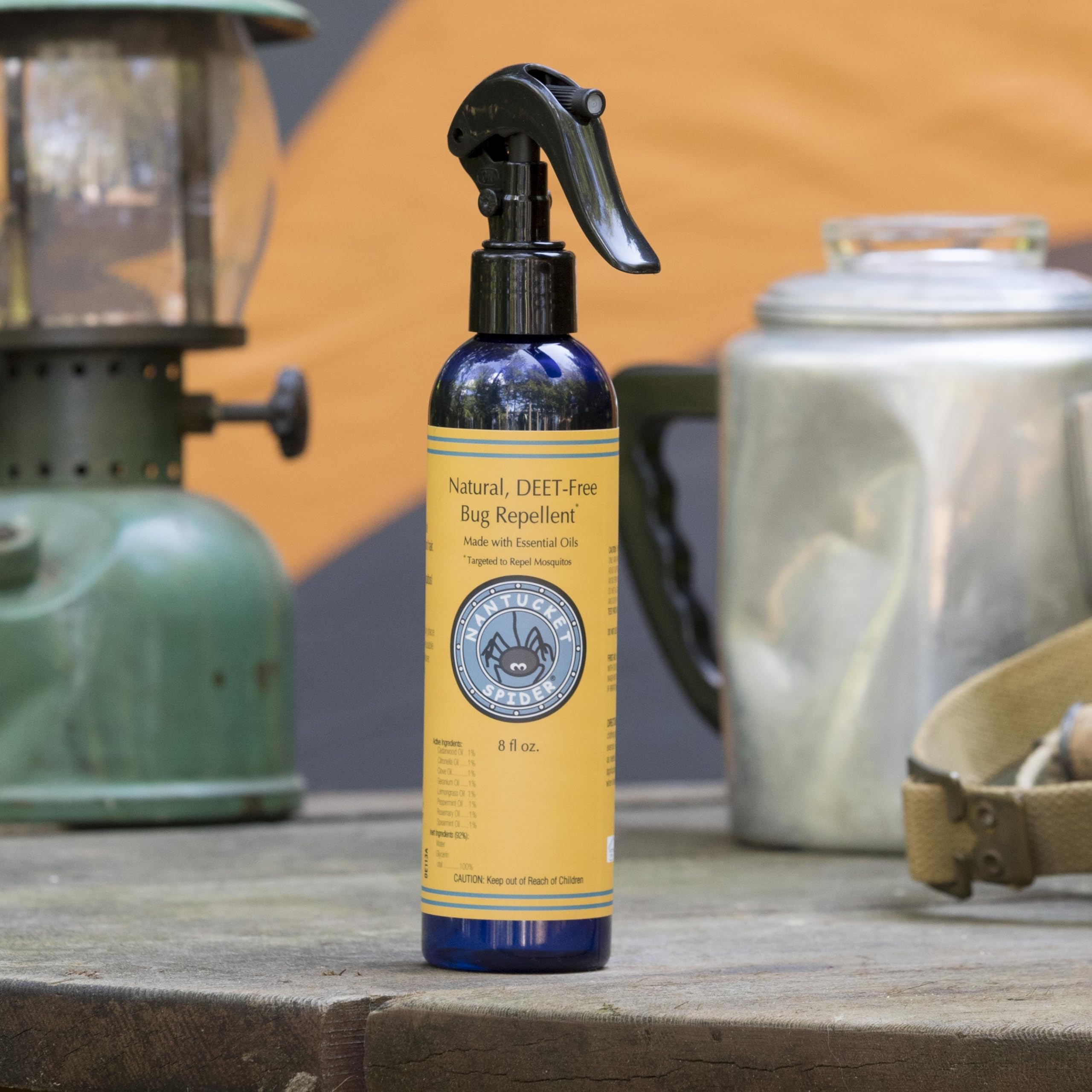 Nantucket Spider lightweight non-greasy formula on skin and hair.