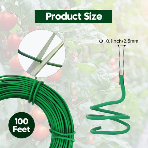 NanWantee rubber-coated garden twist tie offers gentle, damage-free wrapping for delicate stems.