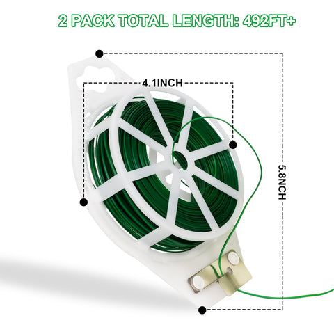 NanWantee rustproof green-coated plant ties endure outdoor use.