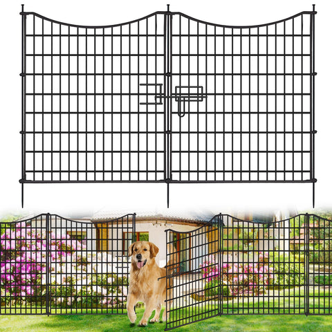 NANYEZH 18-panel garden fence gate demonstrates easy access and portable setup for outdoor spaces.