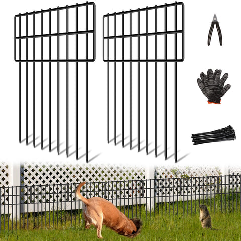 NANYEZH 25-panel garden fence assembly showing modular setup for flexible yard boundaries.
