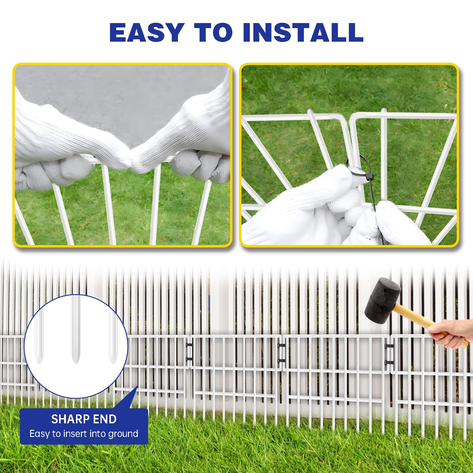 NANYEZH decorative garden fence adds style while marking garden borders.