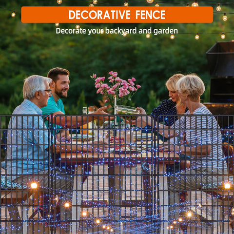 NANYEZH decorative fence detail enhances yard while keeping pets safe.