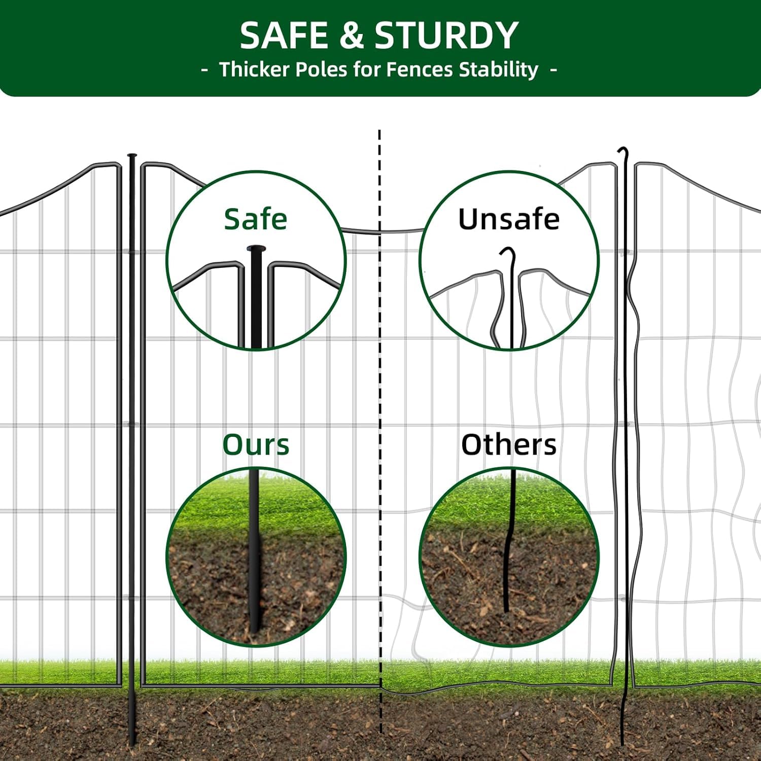 NANYEZH decorative yard fence adds classic styling to any garden.