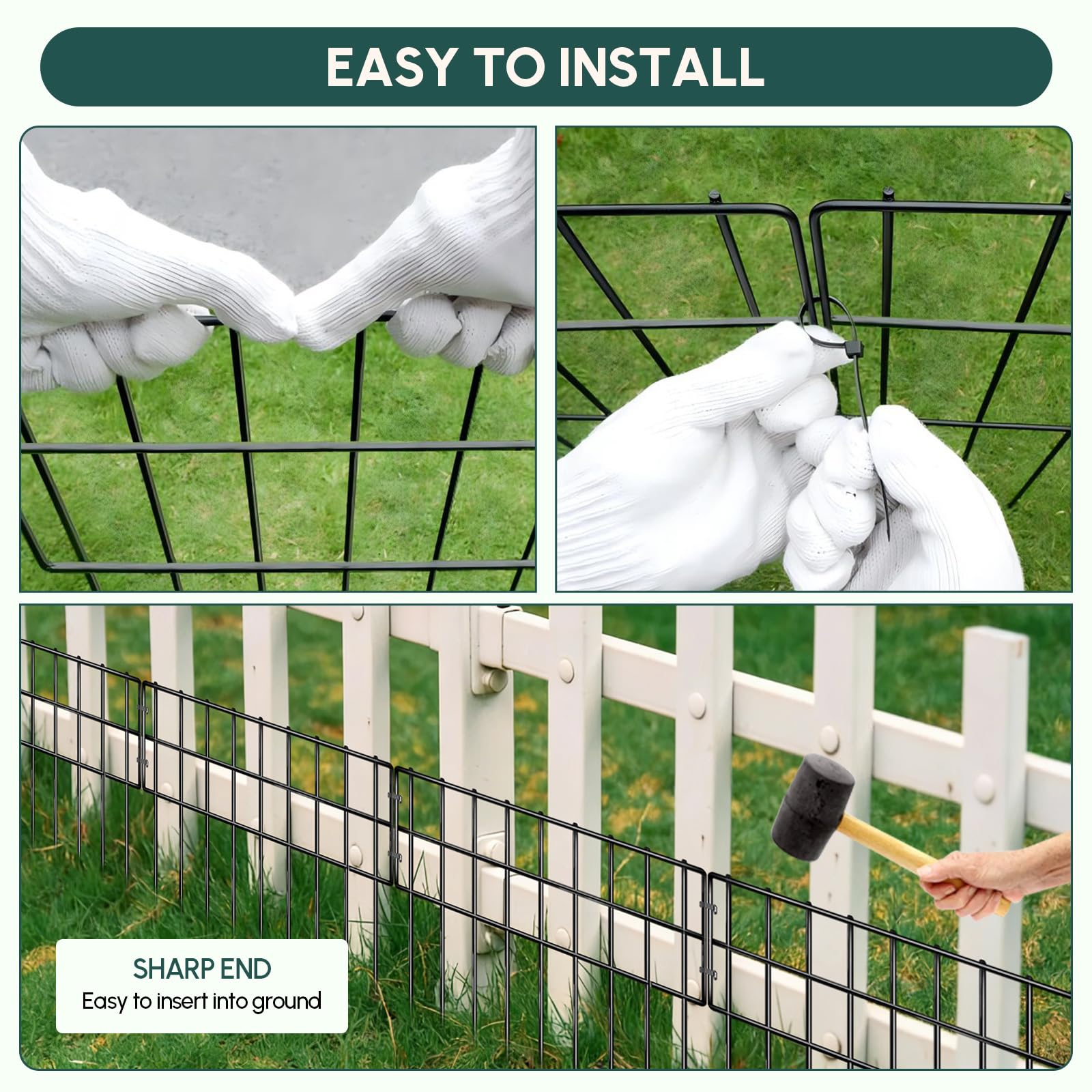 NANYEZH dog barrier fence protecting pets and garden beds