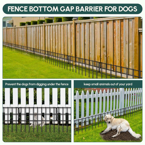 NANYEZH no-dig fence with 1.35in bottom gap to reduce digging