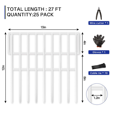 NANYEZH no dig fence gap 1.25in emphasizes underground barrier capacity.