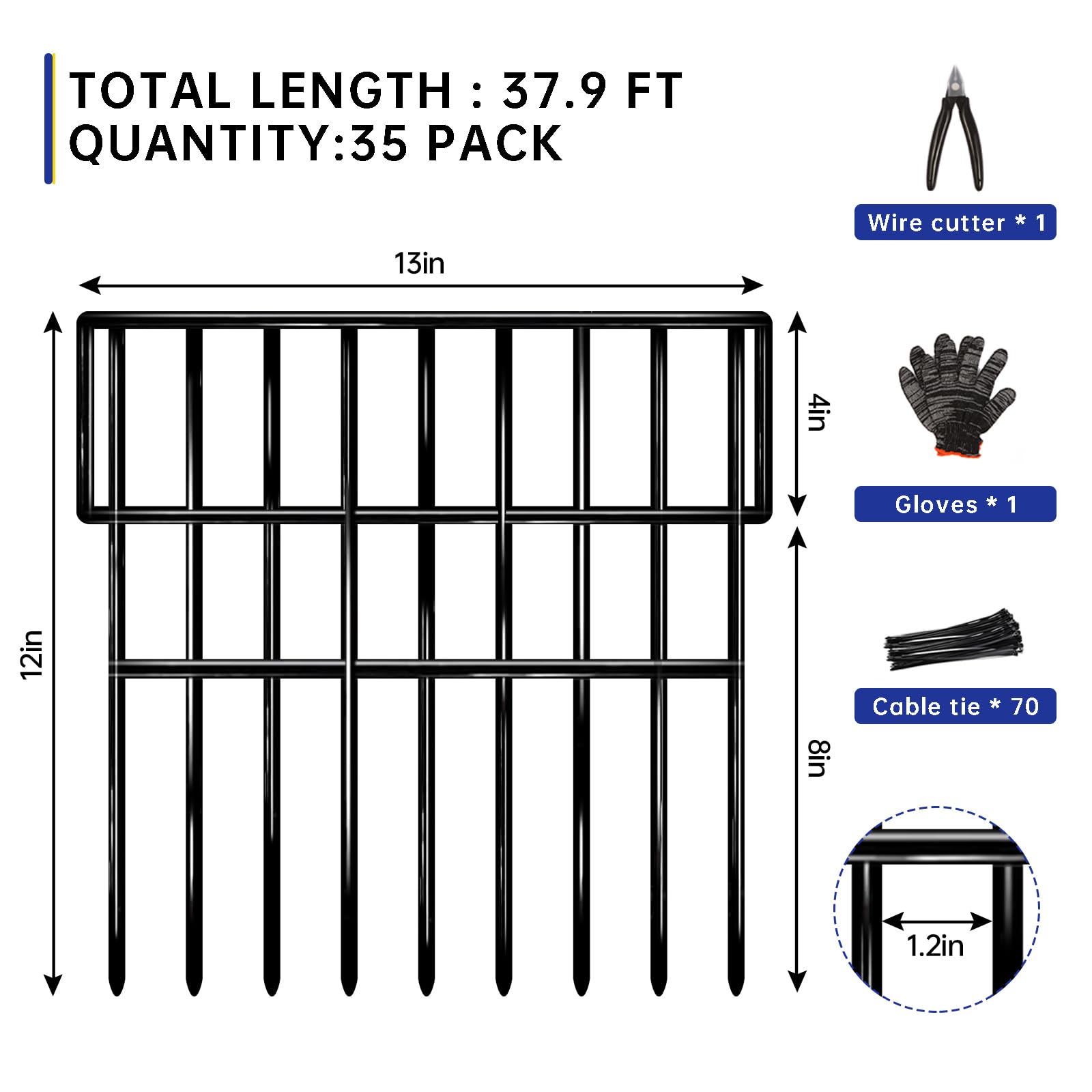 NANYEZH rustproof heavy-duty metal fence stands up to weather