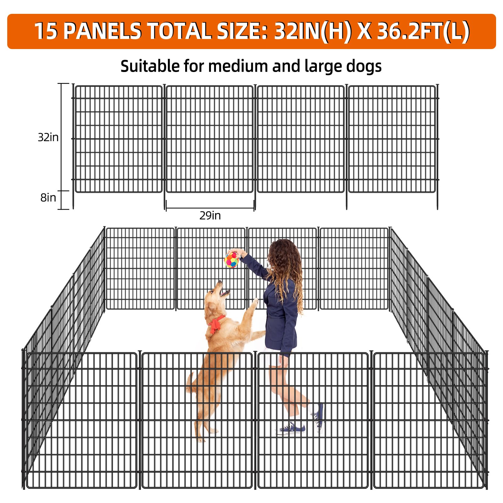 NANYEZH rustproof metal garden fence shows durable outdoor boundary.