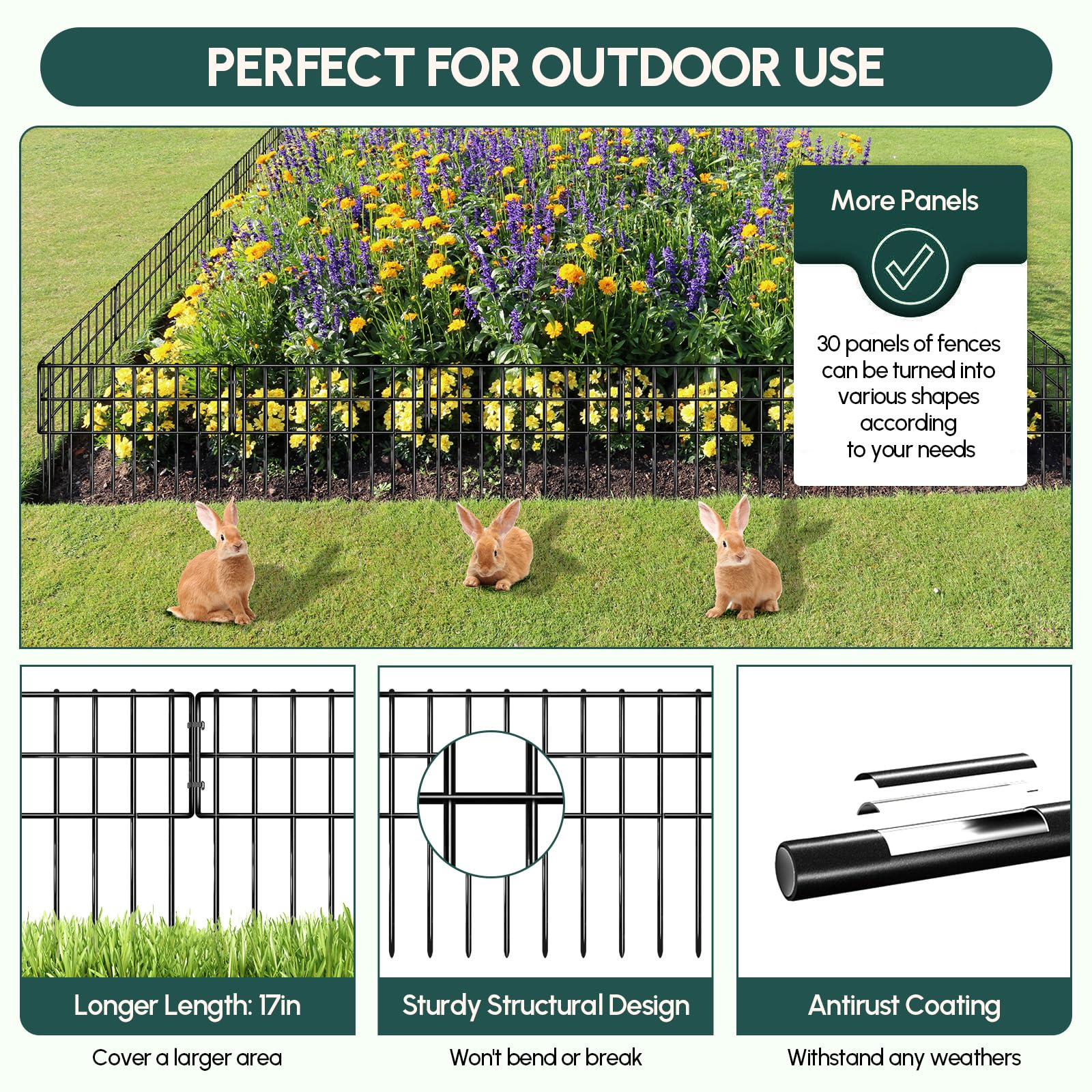 NANYEZH square-frame fence design for strong, stable panels