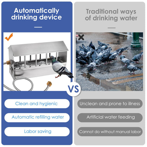 NAOEDEAH waterer in coop setting suitable for chickens, ducks, and turkeys.