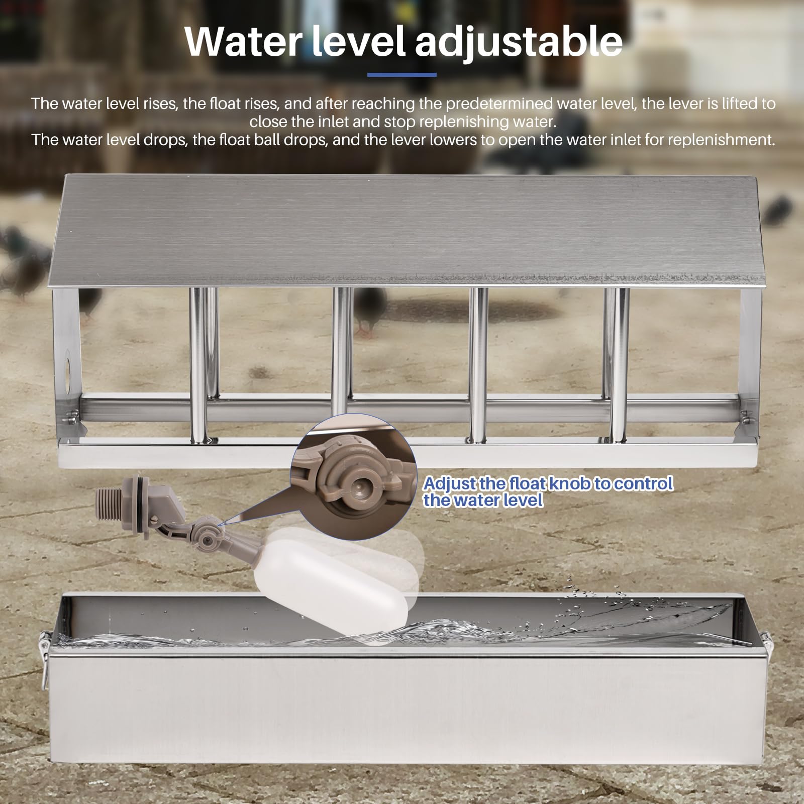 NAOEDEAH easy-clean waterer with removable cover for maintenance.