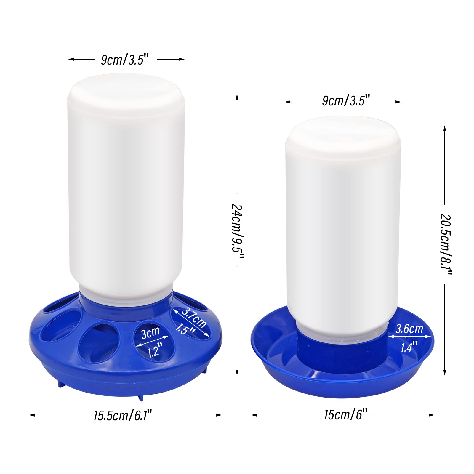 NAOEDEAH feeder close-up with 1L capacity and spill-free design for chicks.