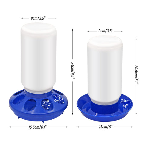 NAOEDEAH feeder close-up with 1L capacity and spill-free design for chicks.