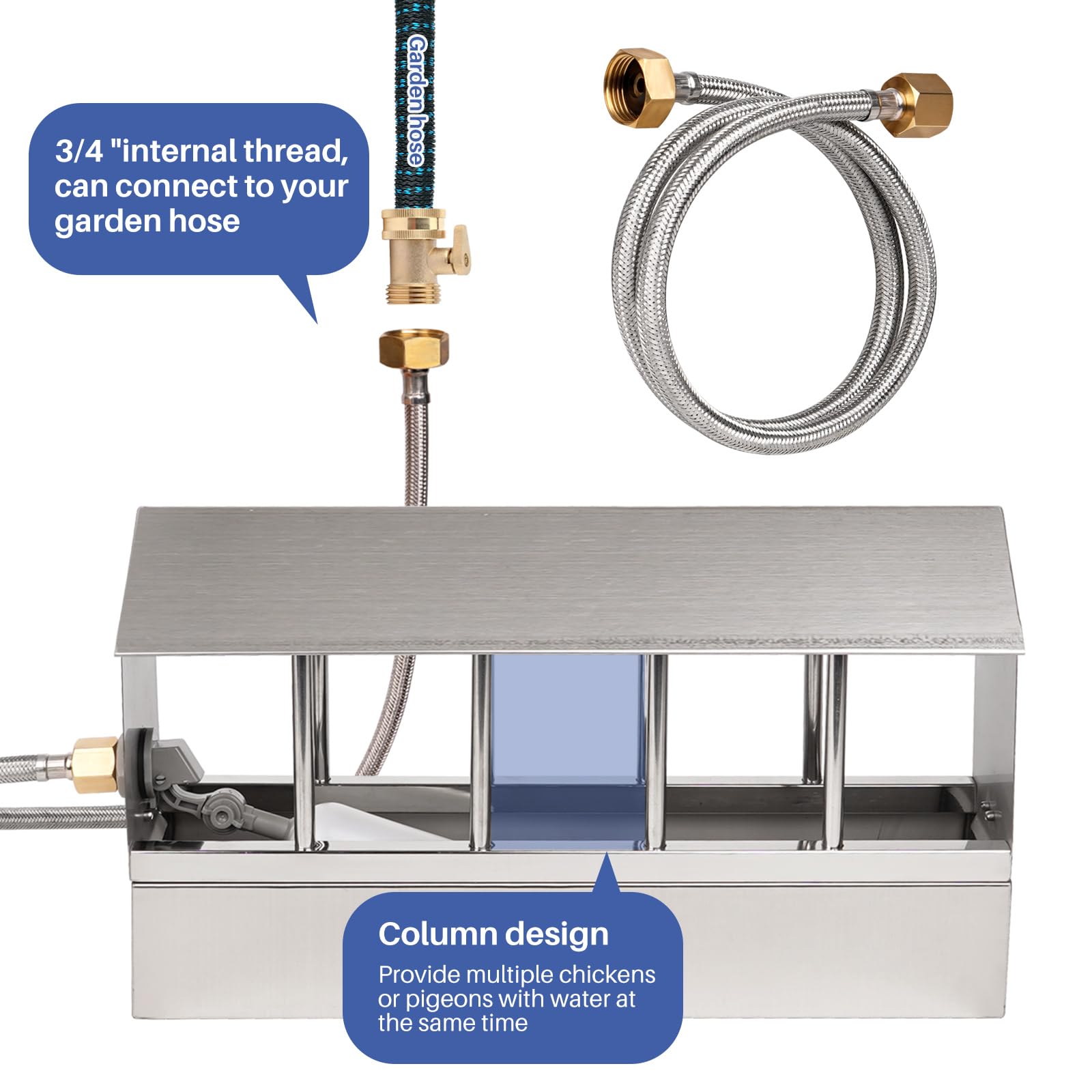NAOEDEAH water dispenser hoses and attachments for quick setup.