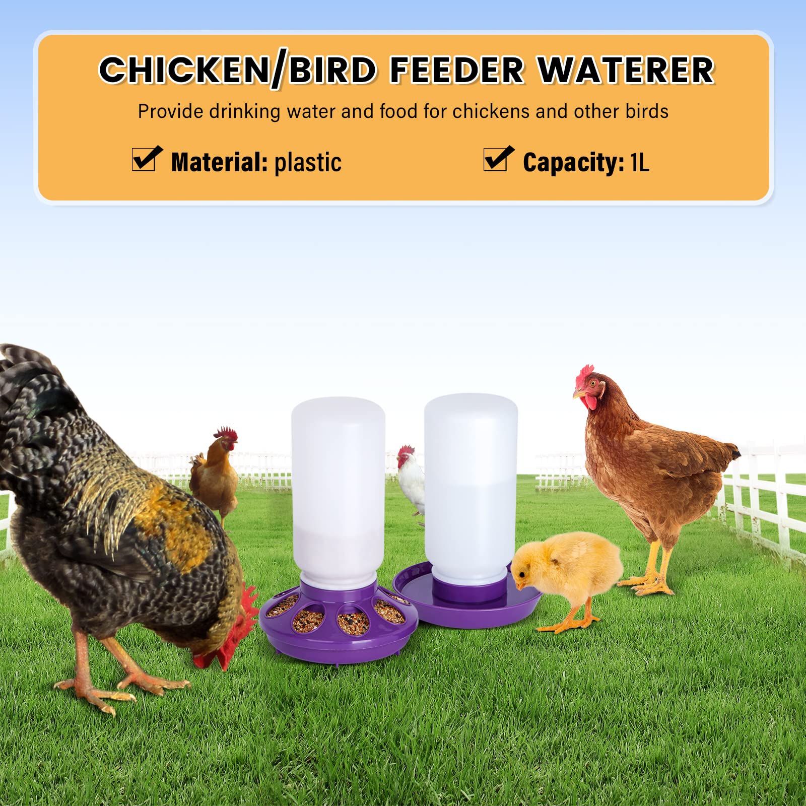 NAOEDEAH waterer and feeder in a brood box for clean chicks