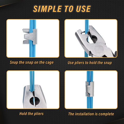 NAOEDEAH wire cage clips suitable for bird, quail, and chicken enclosures.