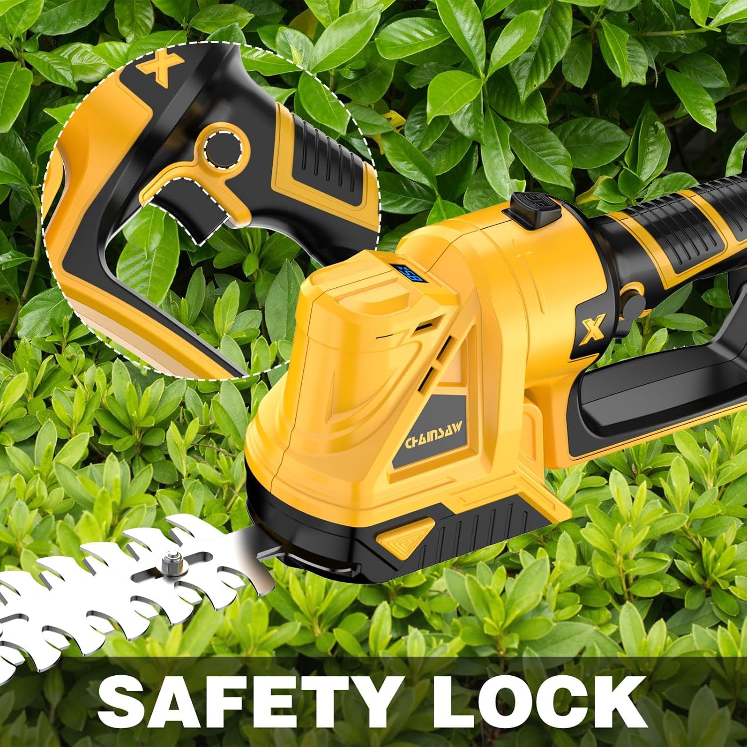 NAOKEV brushless motor offers powerful, quieter cutting performance.