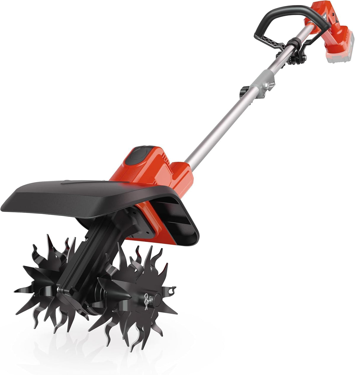 NAOKEV cordless tiller with brushless motor for efficient soil cultivation.