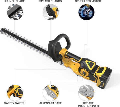 NAOKEV hedge trimmer lightweight aluminum base for durability
