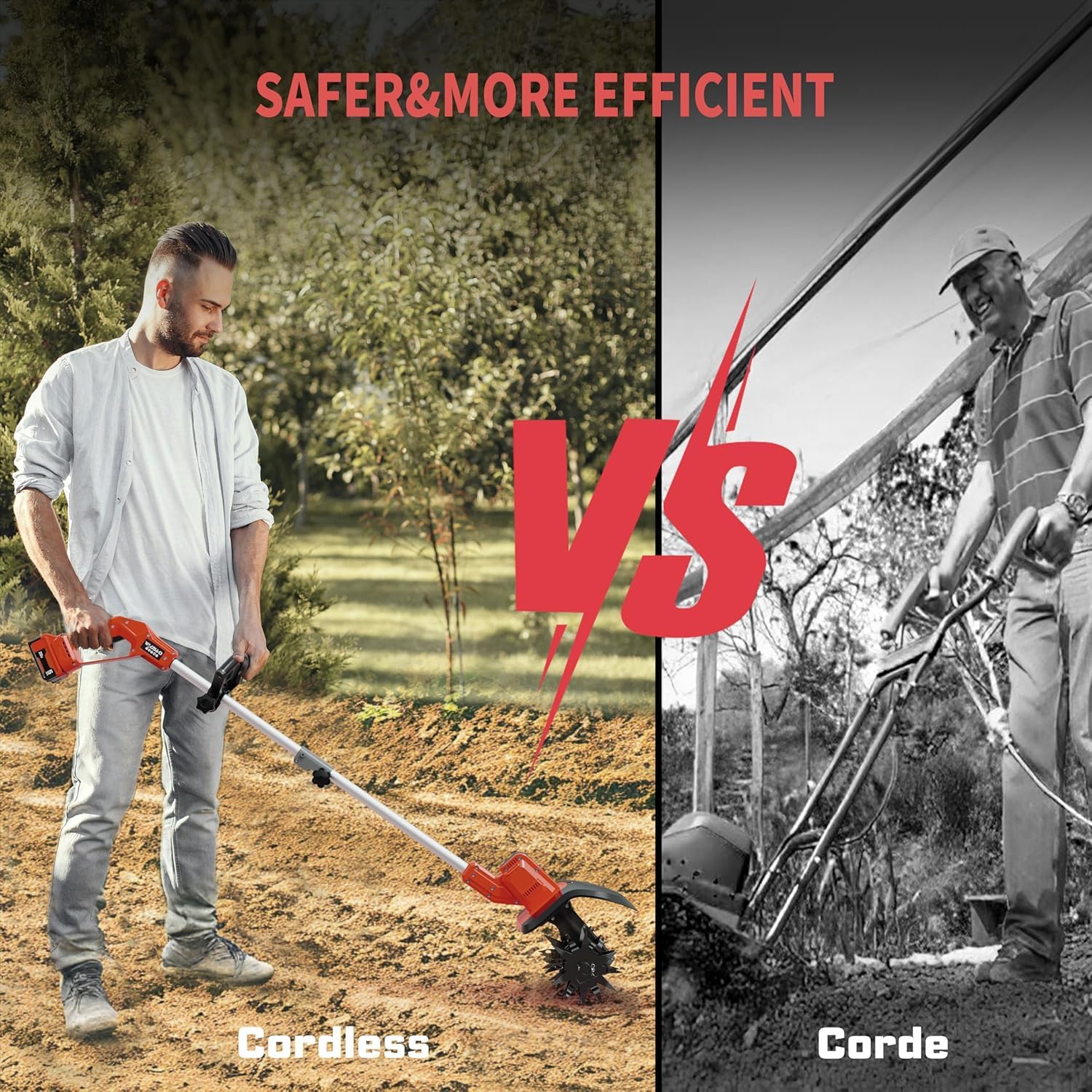 NAOKEV ergonomic handle reduces fatigue during use.