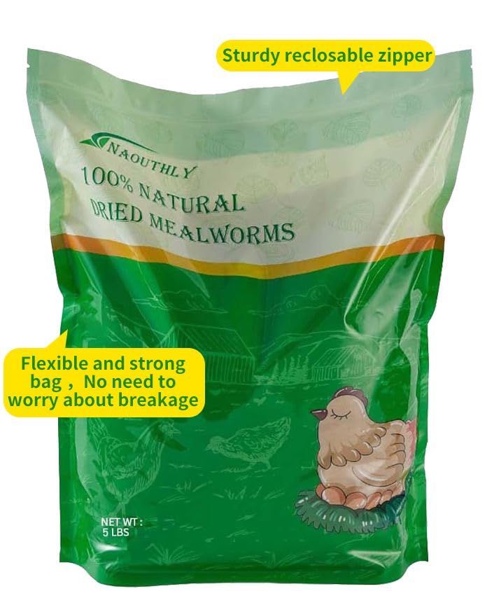 NAOUTHLY dried mealworms in a resealable package for freshness.
