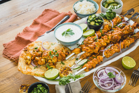 Napoleon bottom burner option for evenly cooked kebabs