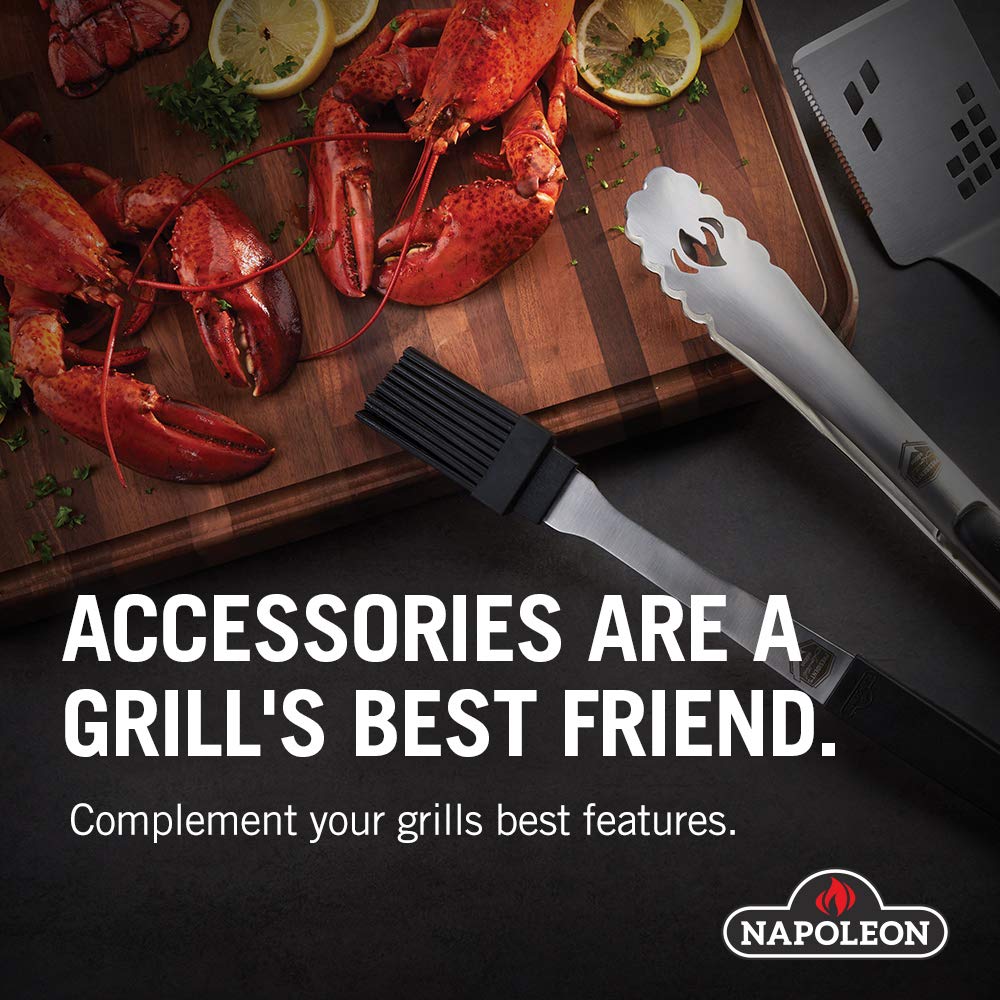 Napoleon Grill Mat is fire-resistant when used with charcoal grills.