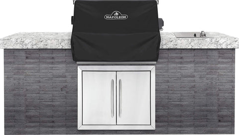 Napoleon premium cover includes hanging loops for easy storage.