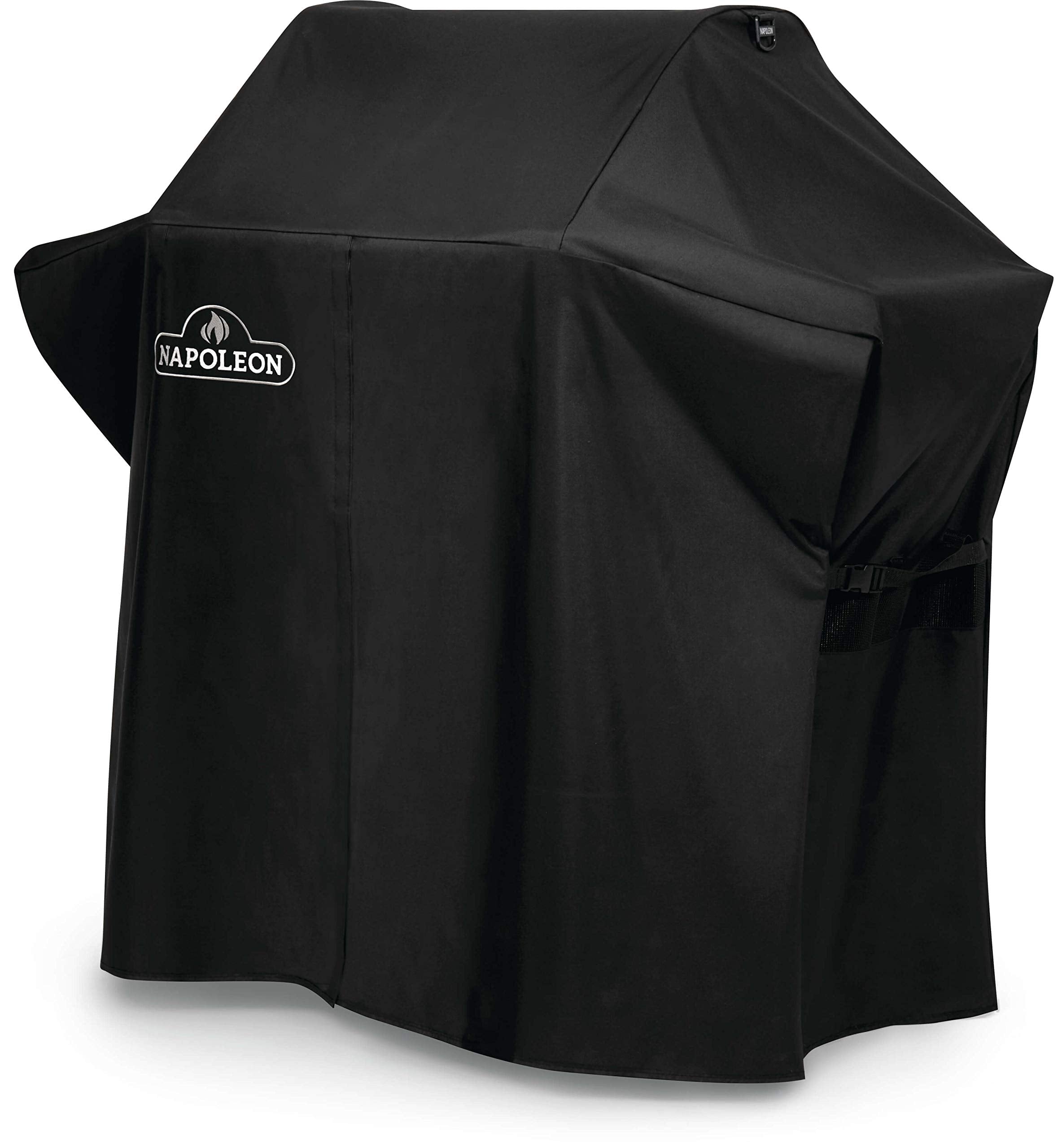 Napoleon Rogue 525 cover buckle straps keep the cover secure during windy days.