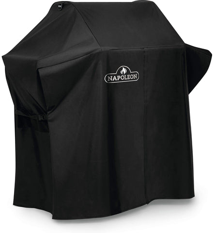 Napoleon Rogue 525 cover vent detail enables airflow to reduce moisture.