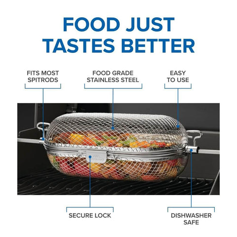 Napoleon Rotisserie Basket easy to clean and store after grilling