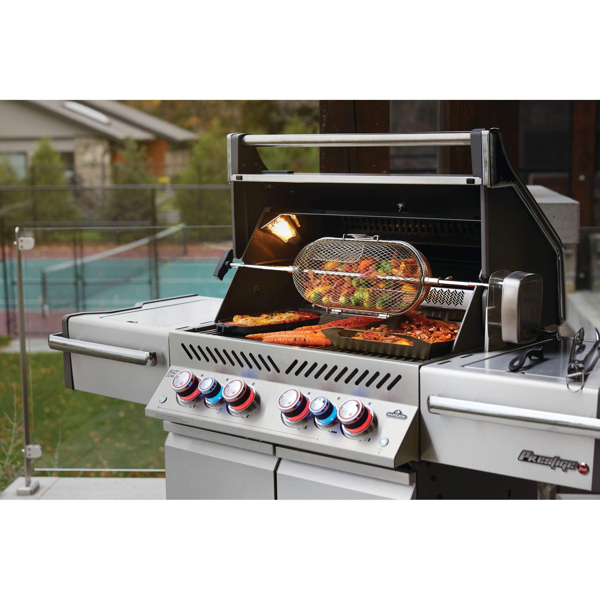 Napoleon Rotisserie Basket fits most spit rods for versatile grilling