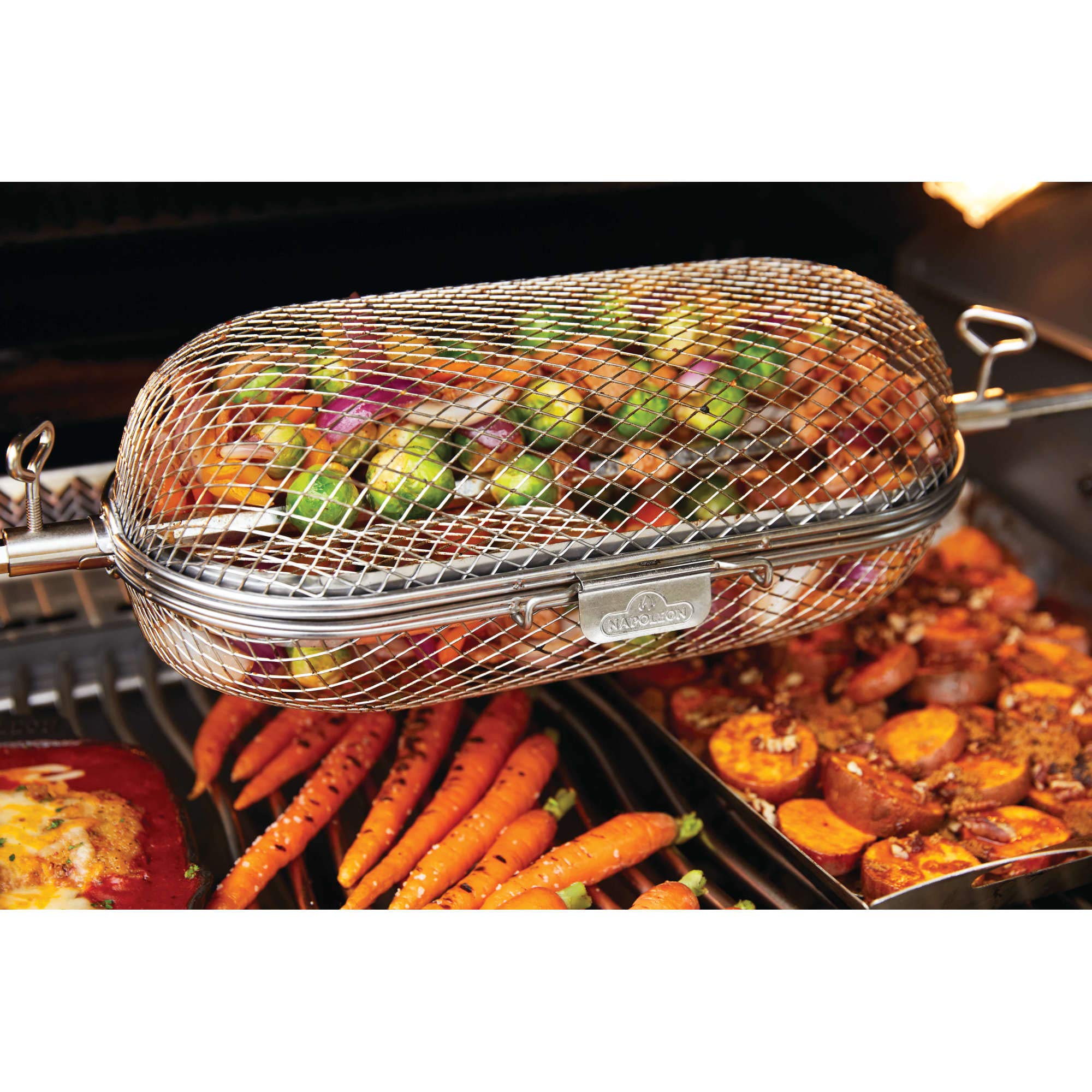 Napoleon Rotisserie Basket large capacity handles up to 4.5 pounds