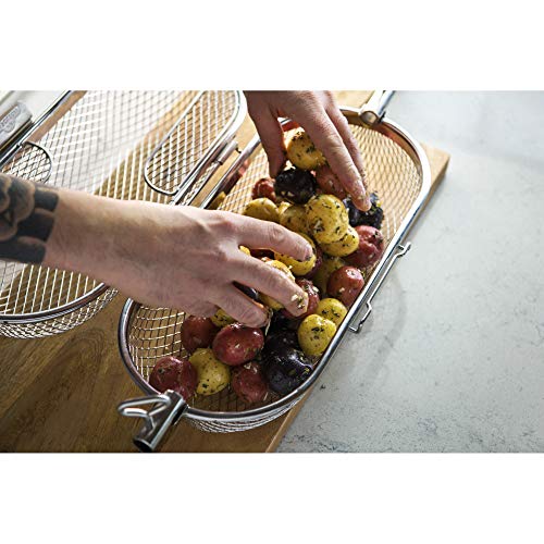 Napoleon Rotisserie Basket nests for space-saving storage when not in use