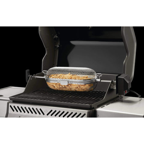 Napoleon Rotisserie Basket vegetables - even heat roasting for vibrant veggies